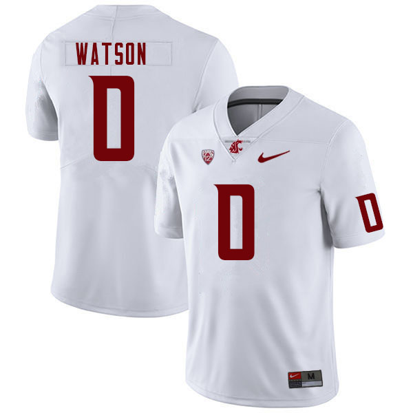 Washington State Cougars #0 Jaylen Watson College Football Jerseys Sale-White